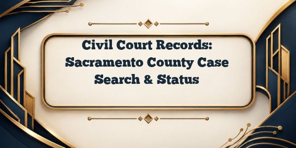 Civil Court Records: Sacramento County Case Search & Status