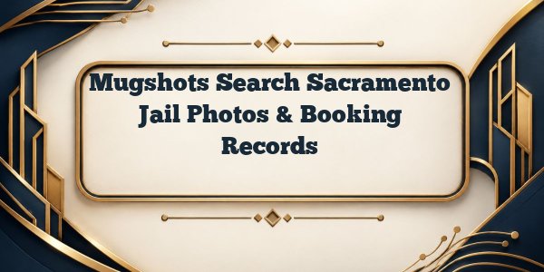 Mugshots Search Sacramento Jail Photos & Booking Records
