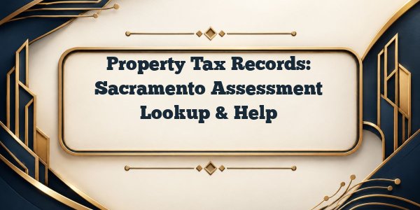Property Tax Records: Sacramento Assessment Lookup & Help